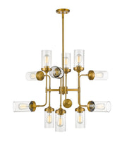 Calliope 12 Light 36" Chandelier in Foundry Brass
