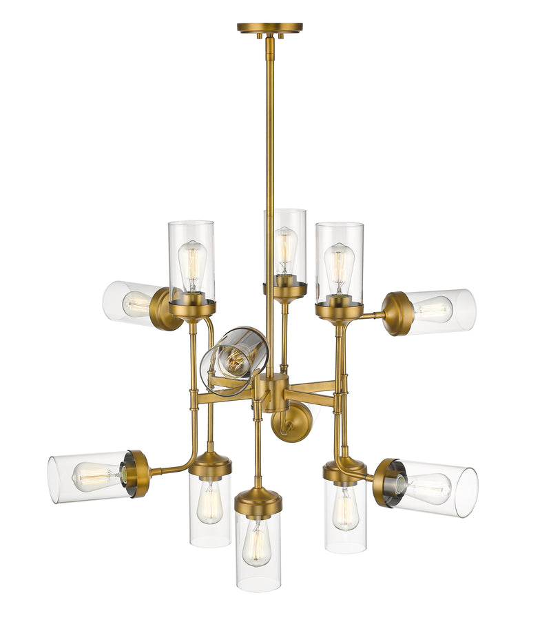 Calliope 12 Light 36" Chandelier in Foundry Brass