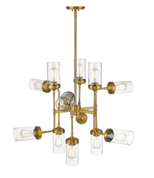 Calliope 12 Light 36" Chandelier in Foundry Brass