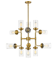 Calliope 12 Light 36" Chandelier in Foundry Brass