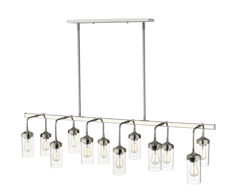 Calliope 12 Light 60" Linear Pendant in Polished Nickel