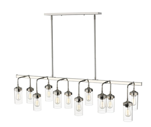 Calliope 12 Light 60" Linear Pendant in Polished Nickel