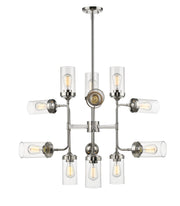 Calliope 12 Light 36" Chandelier in Polished Nickel
