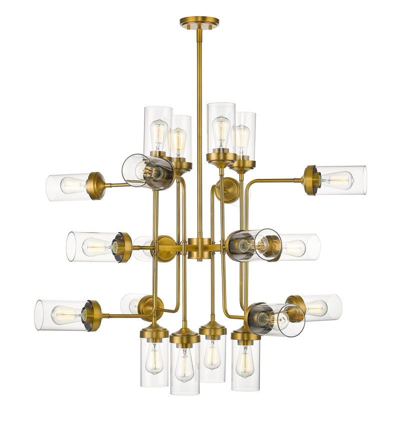 Calliope 20 Light 42" Chandelier in Foundry Brass