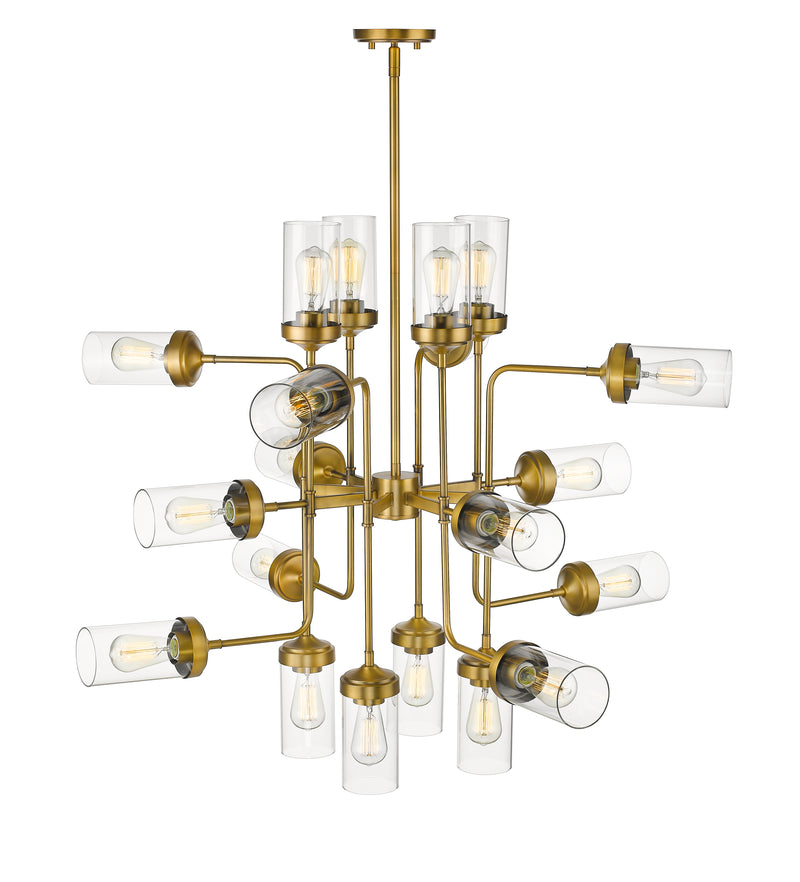 Calliope 20 Light 42" Chandelier in Foundry Brass