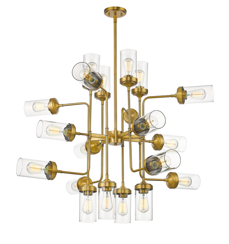 Calliope 20 Light 42" Chandelier in Foundry Brass
