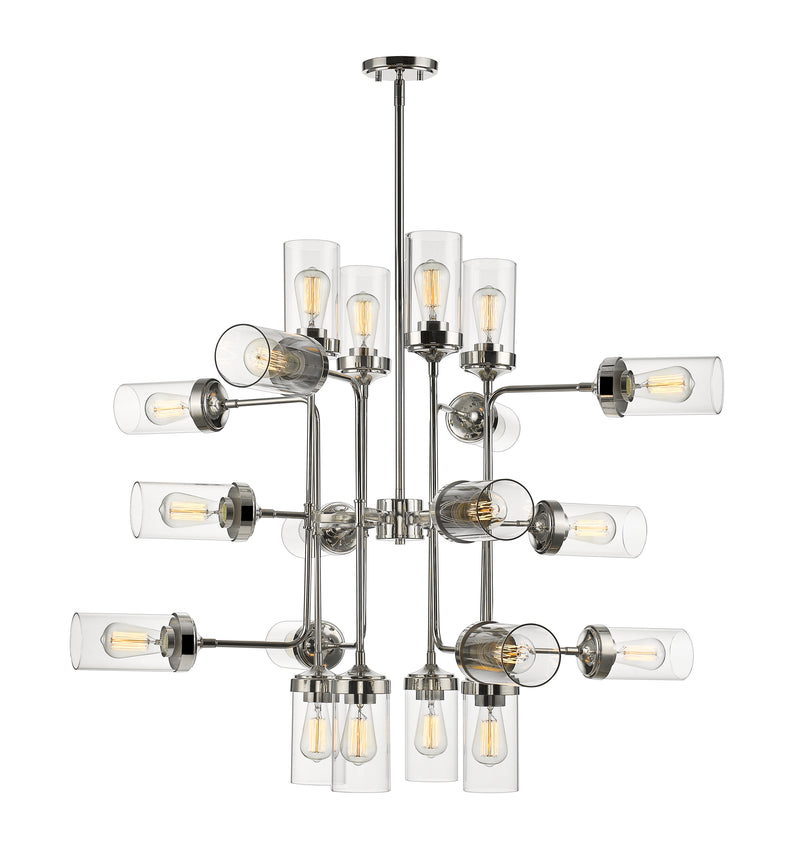 Calliope 20 Light 42" Chandelier in Polished Nickel