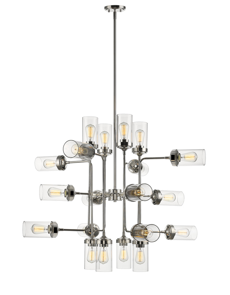 Calliope 20 Light 42" Chandelier in Polished Nickel