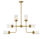Calliope 6 Light 41.5" Pendant in Foundry Brass