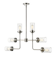 Calliope 6 Light 41.5" Pendant in Polished Nickel