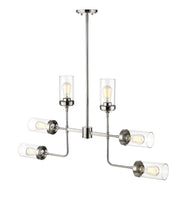 Calliope 6 Light 41.5" Pendant in Polished Nickel