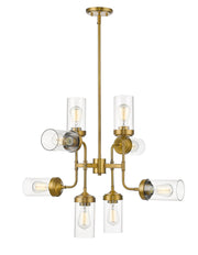 Calliope 8 Light 32" Chandelier in Foundry Brass