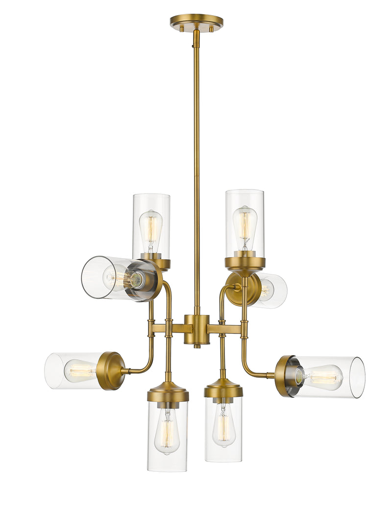 Calliope 8 Light 32" Chandelier in Foundry Brass