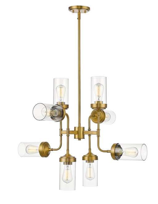 Calliope 8 Light 32" Chandelier in Foundry Brass