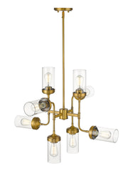 Calliope 8 Light 32" Chandelier in Foundry Brass
