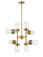 Calliope 8 Light 32" Chandelier in Foundry Brass