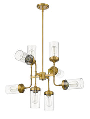 Calliope 8 Light 32" Chandelier in Foundry Brass