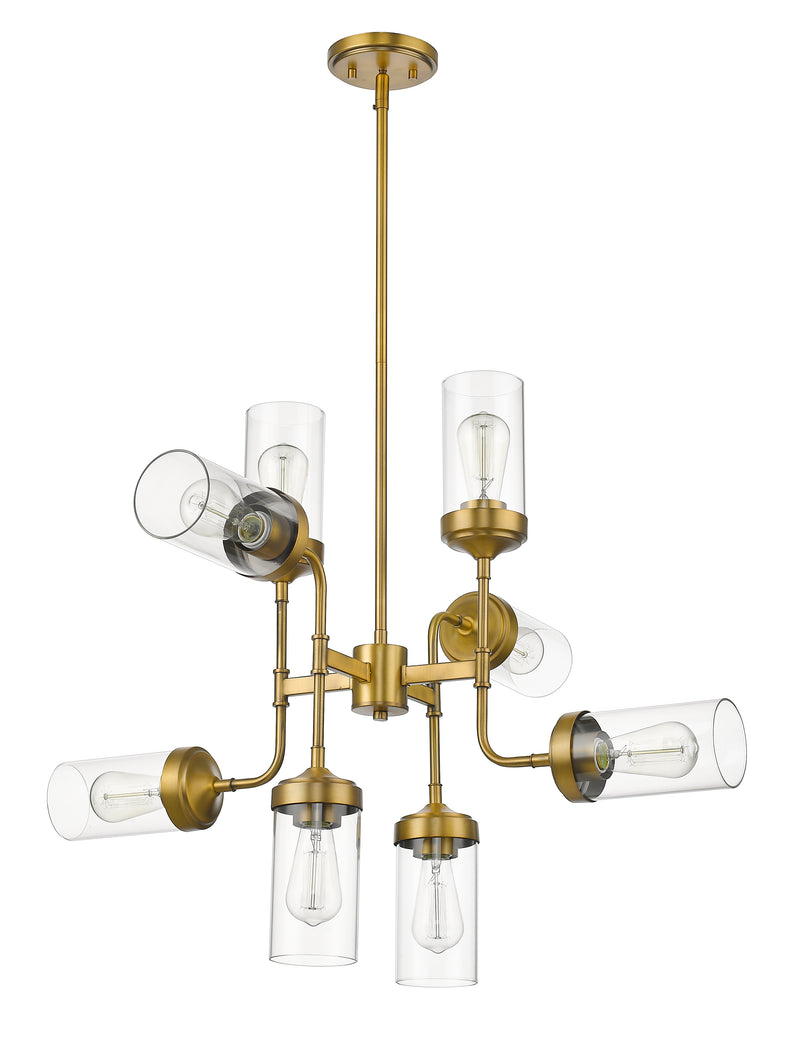 Calliope 8 Light 32" Chandelier in Foundry Brass