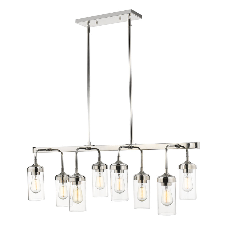 Calliope 8 Light 40" Linear Pendant in Polished Nickel