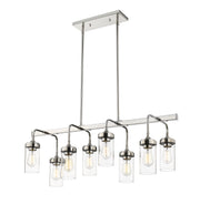 Calliope 8 Light 40" Linear Pendant in Polished Nickel