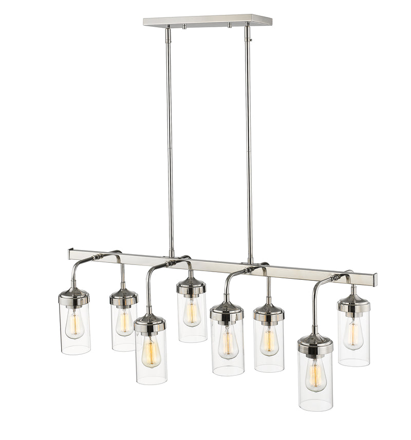 Calliope 8 Light 40" Linear Pendant in Polished Nickel