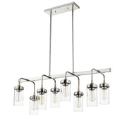 Calliope 8 Light 40" Linear Pendant in Polished Nickel