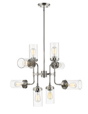 Calliope 8 Light 32" Chandelier in Polished Nickel