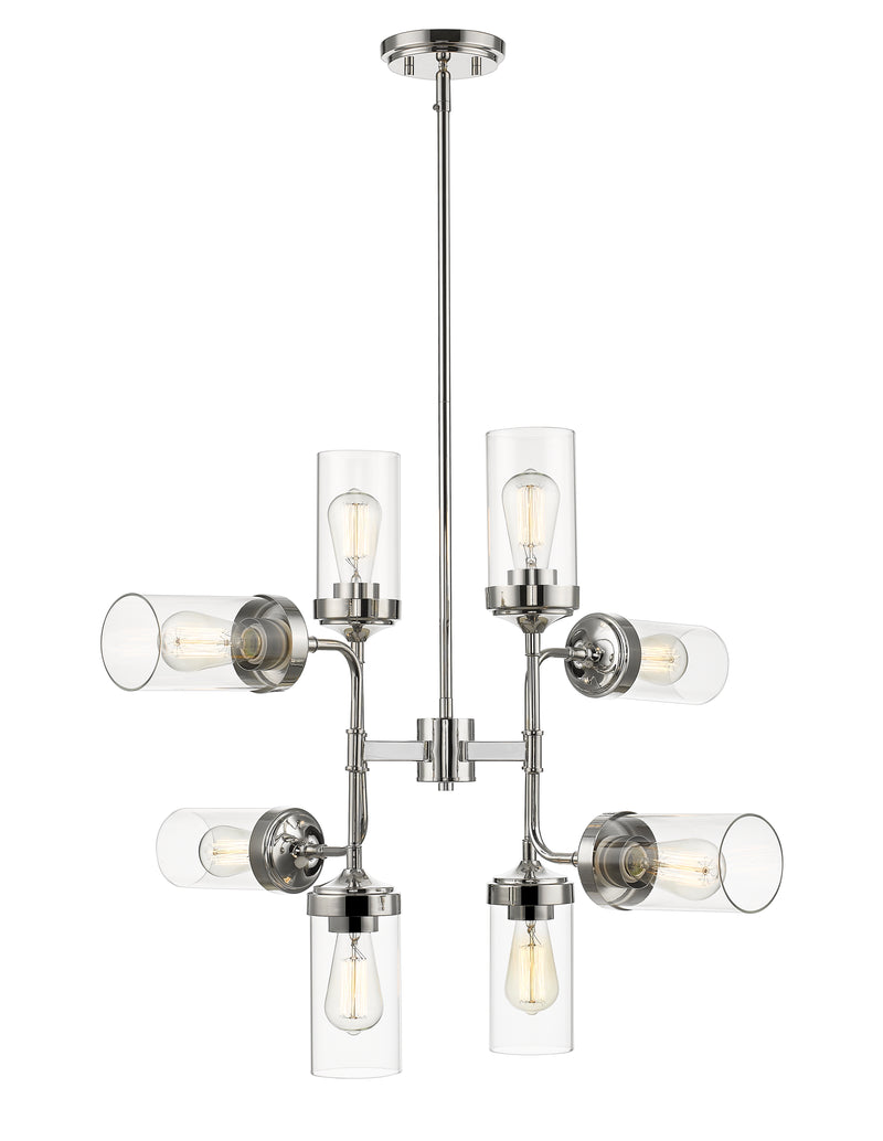 Calliope 8 Light 32" Chandelier in Polished Nickel