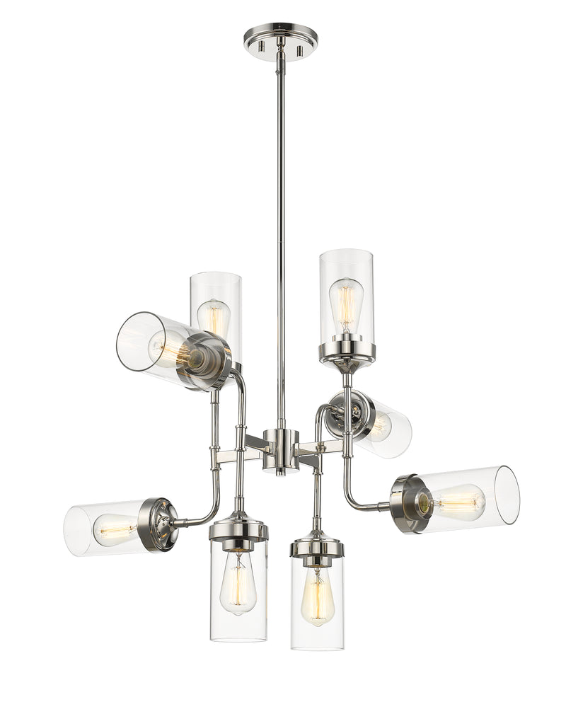 Calliope 8 Light 32" Chandelier in Polished Nickel