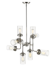 Calliope 8 Light 32" Chandelier in Polished Nickel