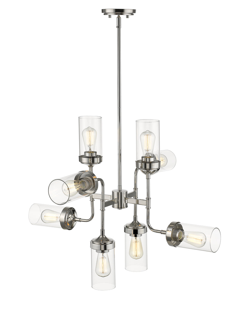 Calliope 8 Light 32" Chandelier in Polished Nickel