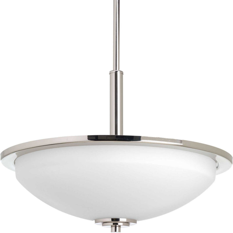 Replay 3-Light Inverted Pendant in Polished Nickel