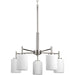 Replay Five Light Chandelier in Polished Nickel