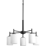 Replay 5-Light Etched Glass Chandelier in Black