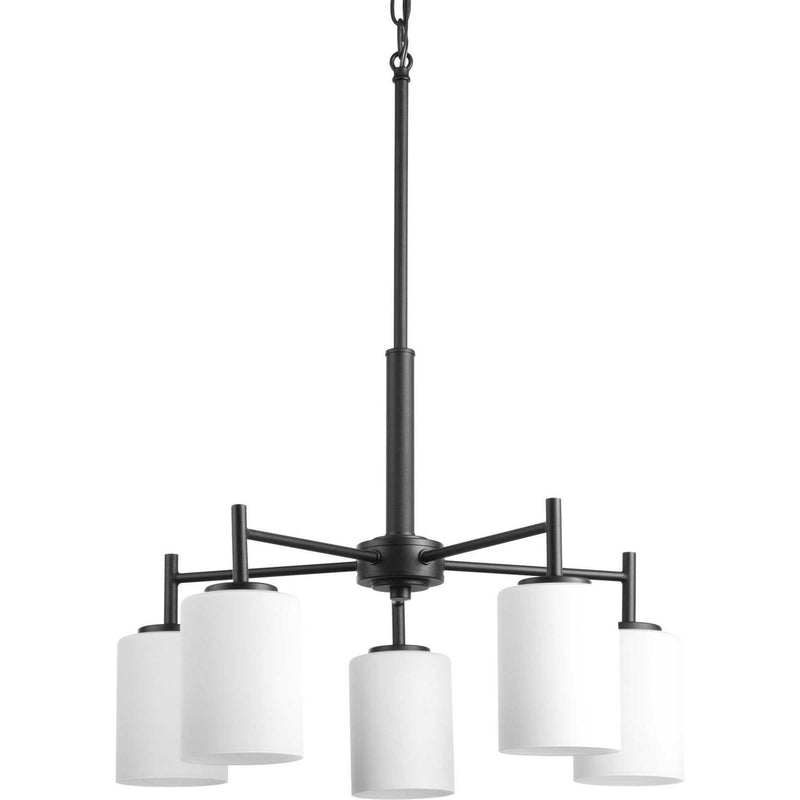 Replay 5-Light Etched Glass Chandelier in Black
