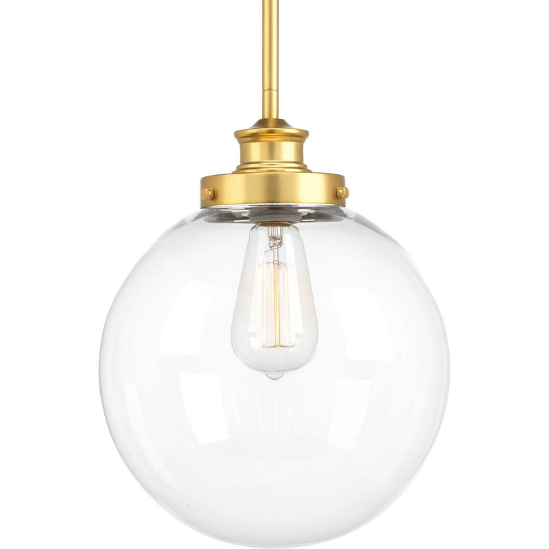 Penn Small Pendant in Natural Brass