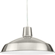 Metal Shade 16" Pendant in Brushed Nickel