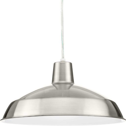 Metal Shade 16" Pendant in Brushed Nickel