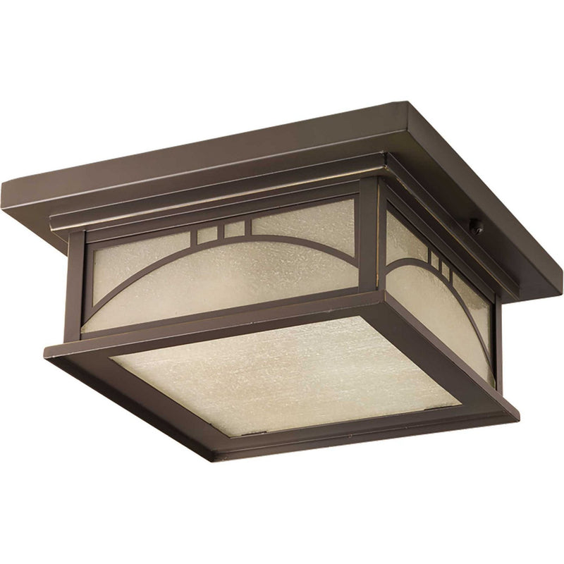 Residence 2-Light Outdoor Flush Mount in Antique Bronze