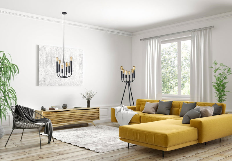 Rory 6-Light Chandelier in Black