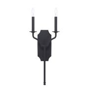 Ravenwood 2-Light Wall Sconce in Black Iron