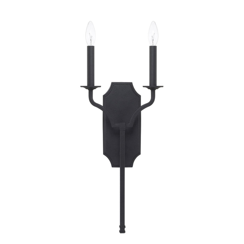 Ravenwood 2-Light Wall Sconce in Black Iron