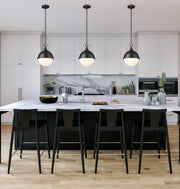 Peyton 2 Light Pendant in Matte Black in a room setting