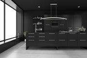 Arc 1 Light 56.25" Linear Pendant in Chrome in a room setting