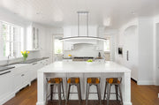 Arc 1 Light 56.25" Linear Pendant in Chrome in a room setting