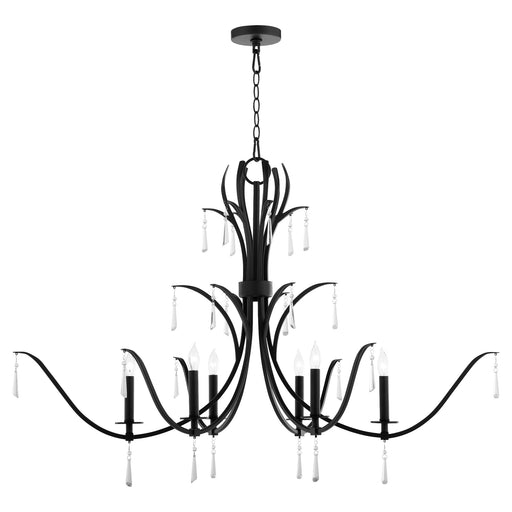 Majesty 6 Light Chandelier in Matte Black