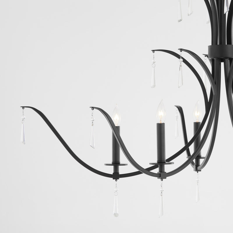 Majesty 6 Light Chandelier in Matte Black