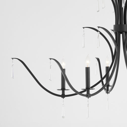 Majesty 6 Light Chandelier in Matte Black