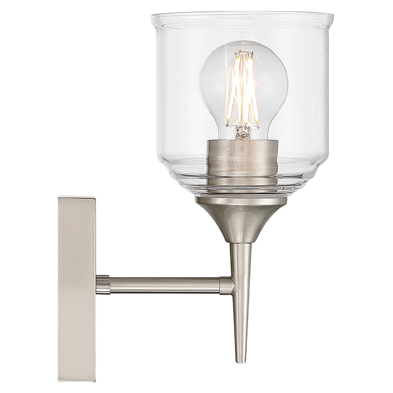 Beacon Wall Sconce in Brushed Steel