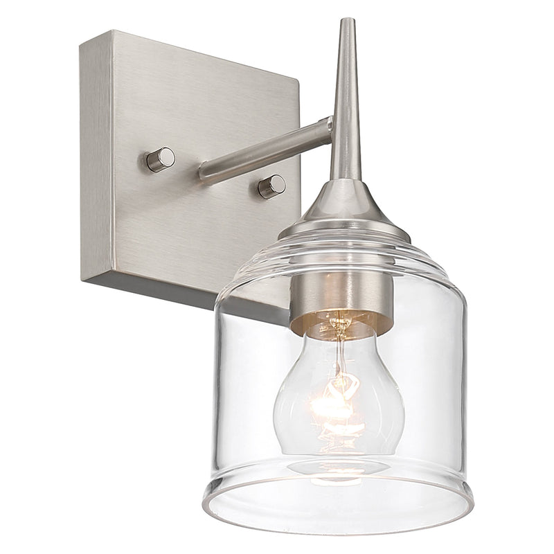 Beacon Wall Sconce in Brushed Steel